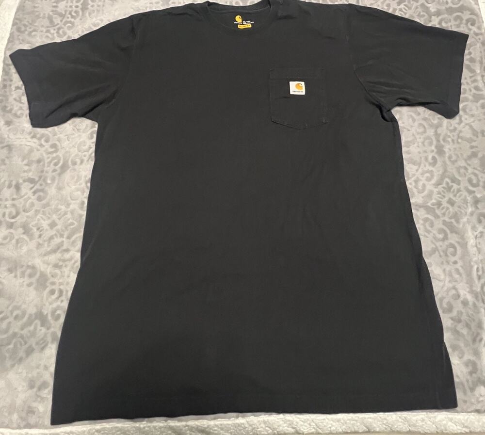 Carhartt Workwear Pocket T-Shirt Black XL Tall Short Sleeve Logo Tee